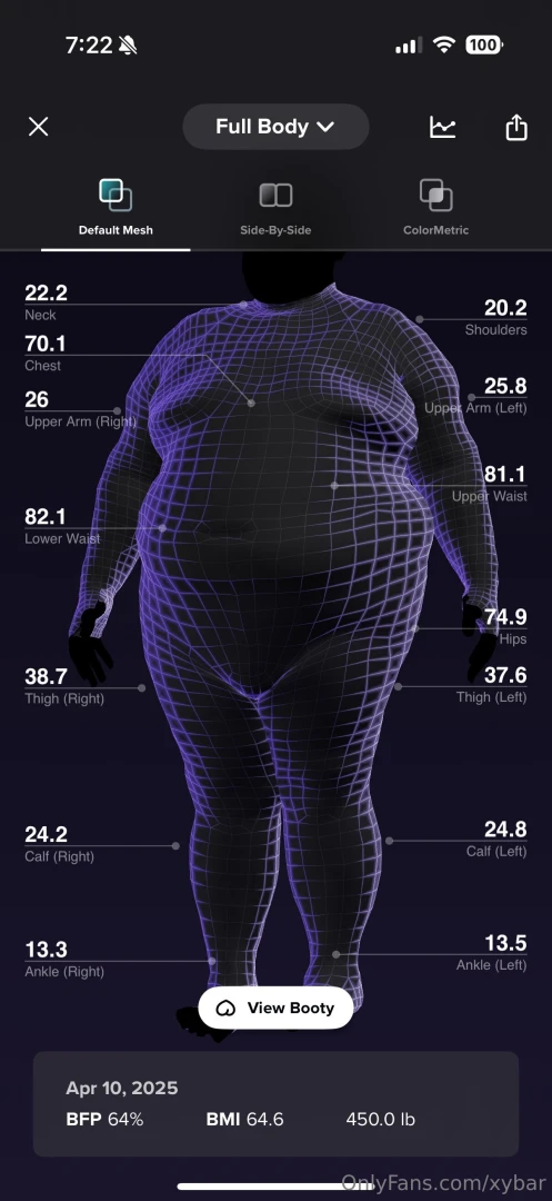 I tried a 3d body scanning app thought you folks might enjoy the 