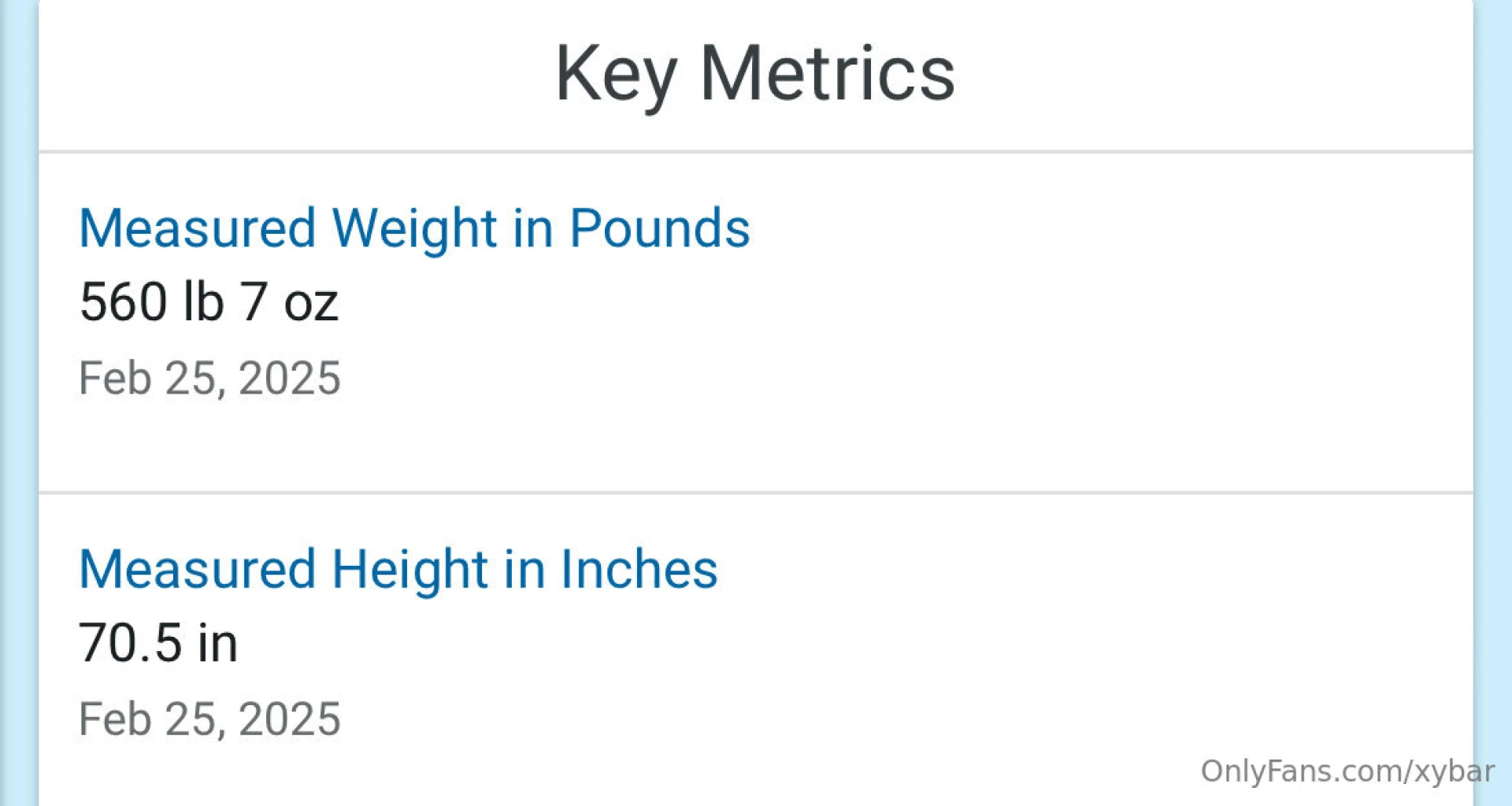 My weight from the doctor s for those curious 