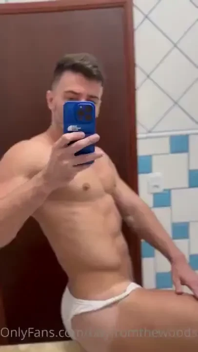 Exhibition post-workout done ps i love white briefs 