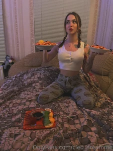 Do you often eat tasty treats in bed before watching a movie