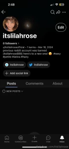 New reddit u itslilahroseofficial