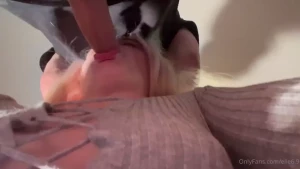 Love the feel of dick down my throat