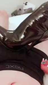 Heel worship pvc boots x