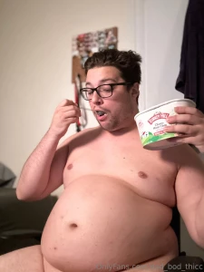 Replace the ice cream with lard and make me your fat fuck butterball