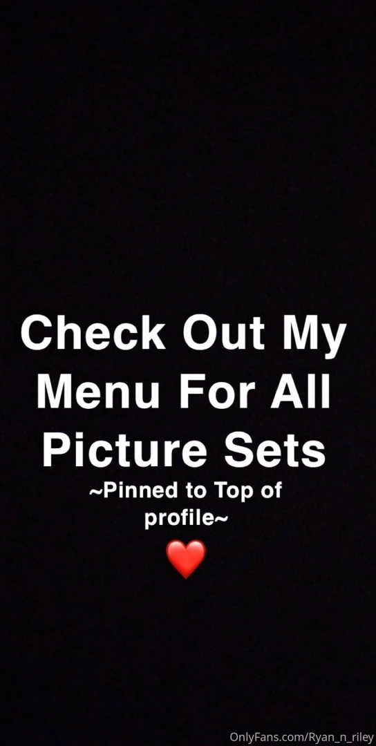 I will have a pinned menu at the top of my profile from now on 