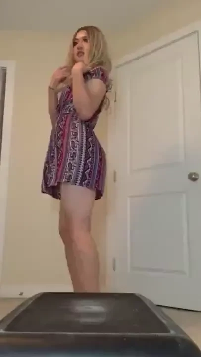 Wearing a girly dress and cumming lots 