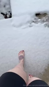 Barefoot in the snow