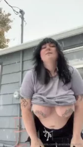 Doing a lil flashing during a snow storm