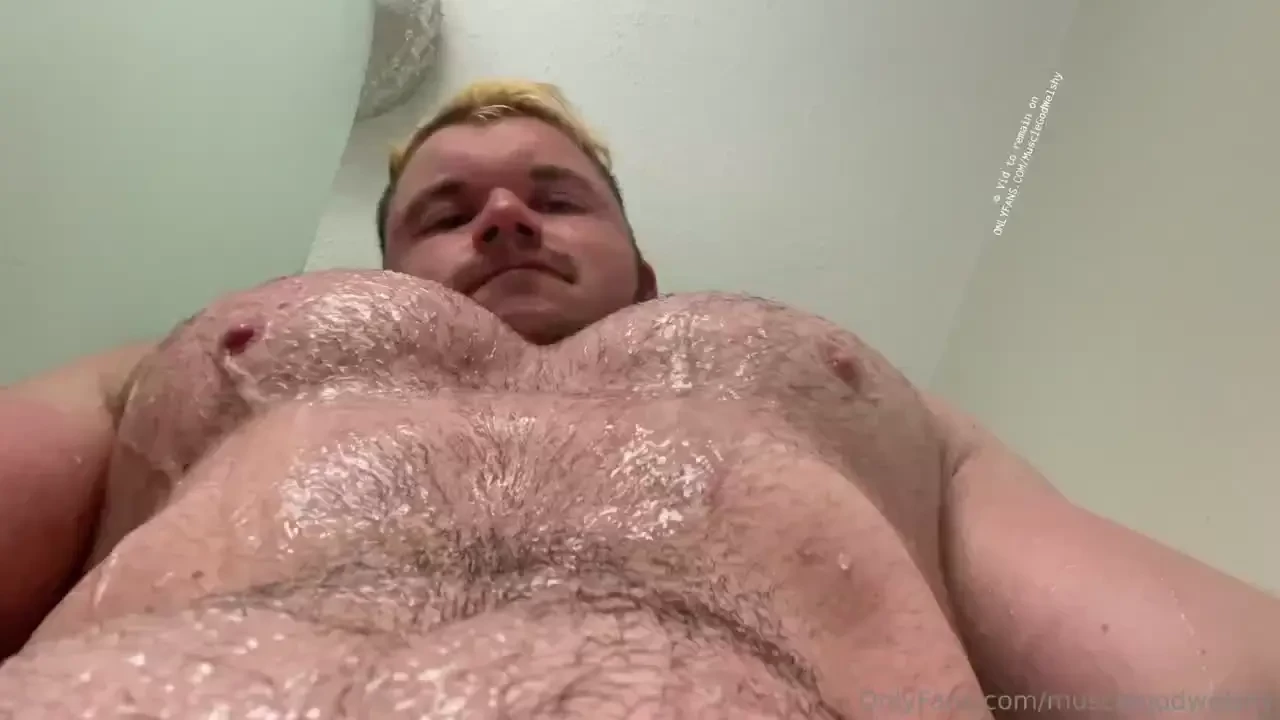 Waterfalls down these massive pecs of mine those huge peaking biceps 