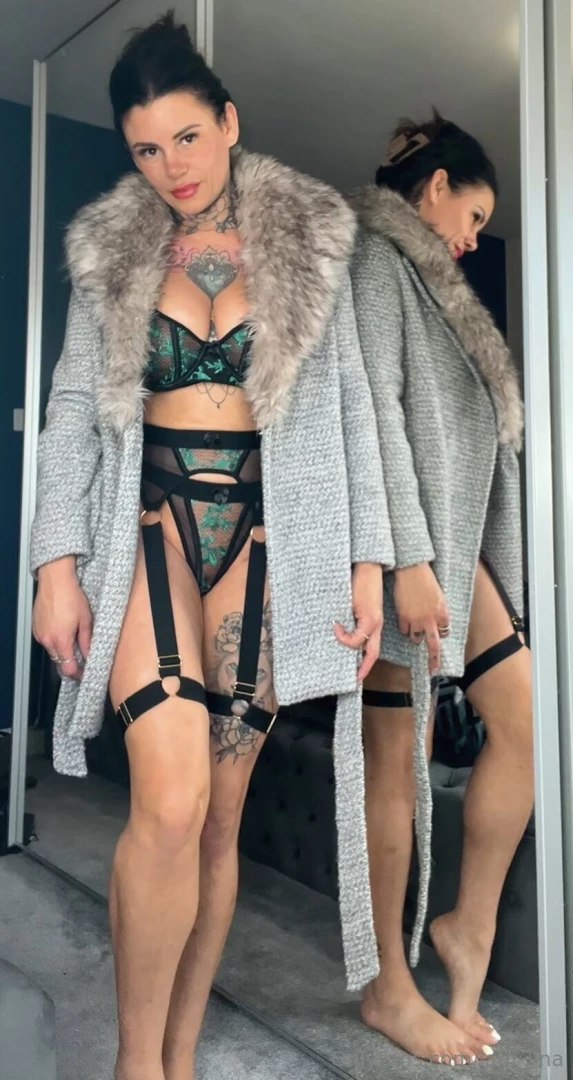 Draped in fur laced in temptation and just a tease away from your 