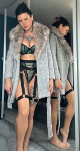 Draped in fur laced in temptation and just a tease away from your