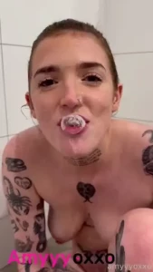 Some bts from a sloppy bj and piss vid coming soon i got so sloppy