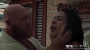 Punishment hard sex and pussy creampie for big ass curvy latina