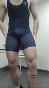 You catch me at the gym in my singlet flexing and bulging what are you