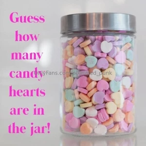 Guess the number of candy hearts and win the remote to my lovense sex