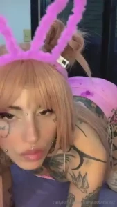 A bunny dressed in pink for you