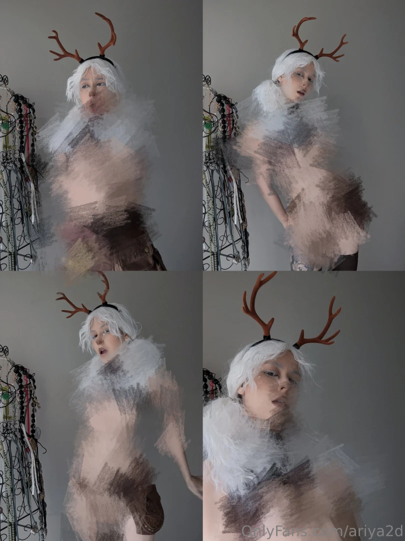 Get naughty and nude with me in this snow deer cosplay set every body part 1 