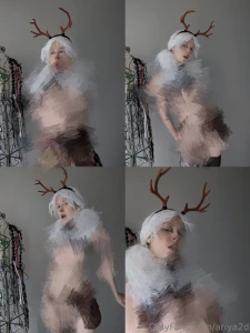 Get naughty and nude with me in this snow deer cosplay set every body part 1