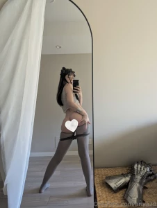 I feel so sexy with my panties pulled down between my legs like this