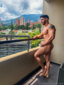 Naked on the balcony of my accompanied by tea to welcome the week