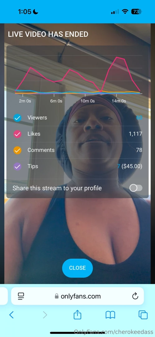 I was live earlier 