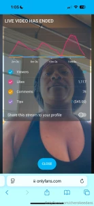 I was live earlier