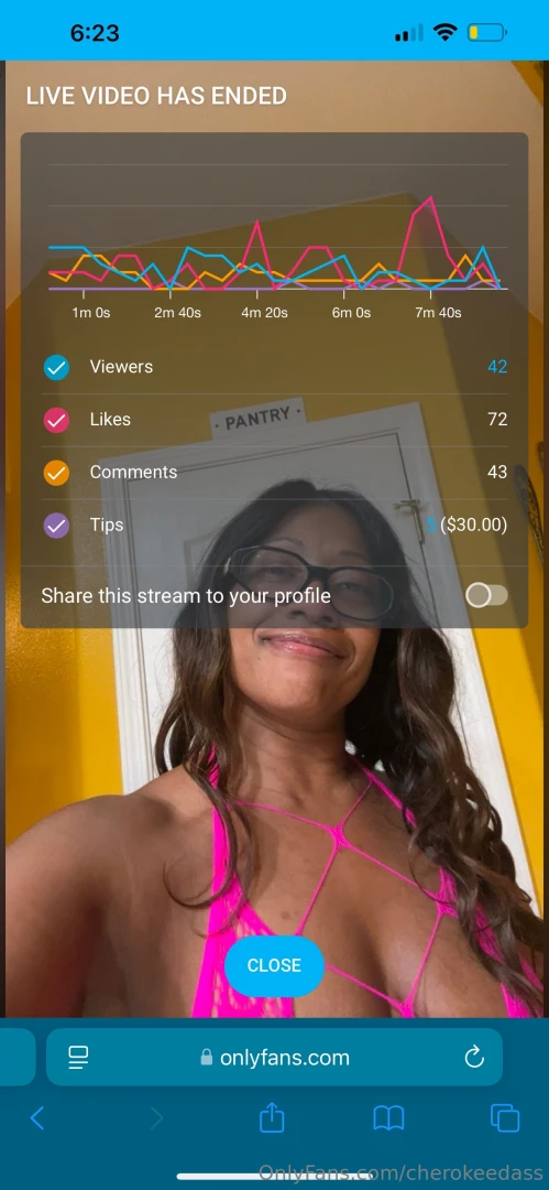 Yes u missed me in my lingerie live show 