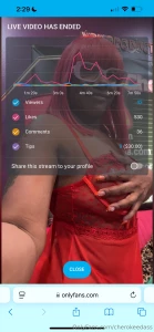 I was live n my lingerie red with the red hair you missed it