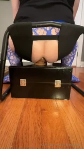 Look at this slut playing with his hungry pussy