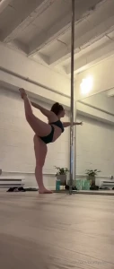 First time back in the pole studio since the holidays trying to get