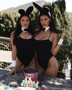 Two of the baddest bunnies sending you love this easter cheers from me