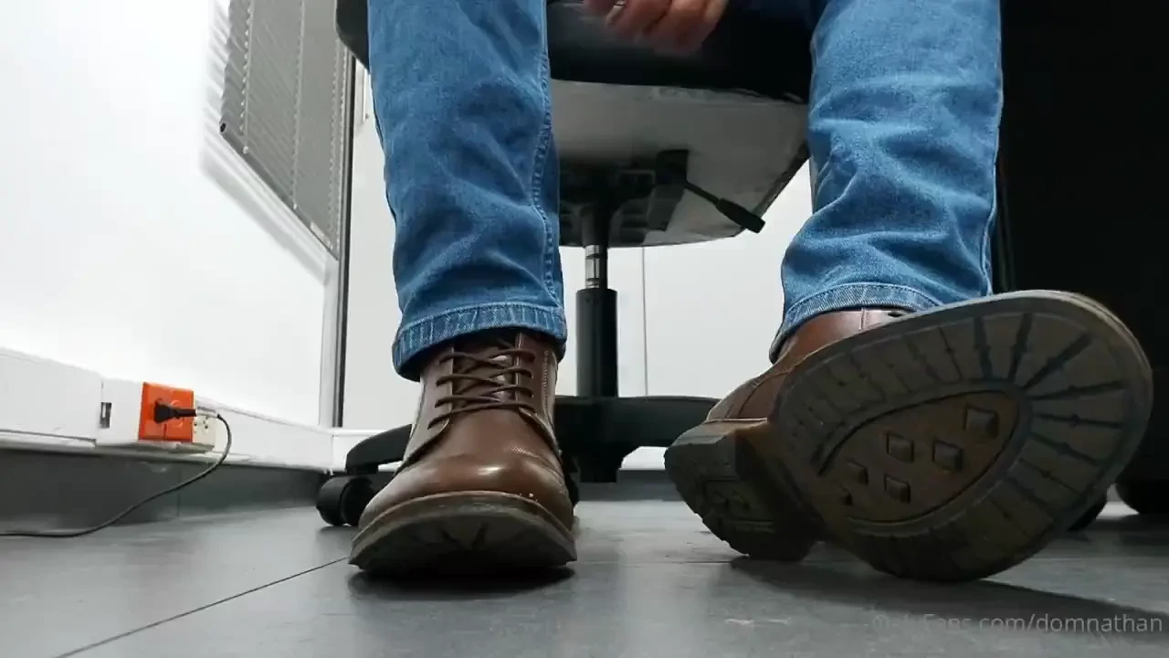 Smelling feet after a long day of work sweat and tasty soles lick and 