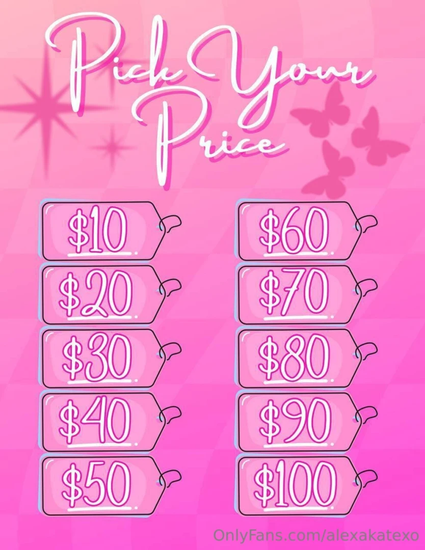 Pick your price amp ill send you content of your choice 