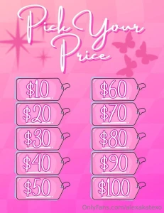 Pick your price amp ill send you content of your choice