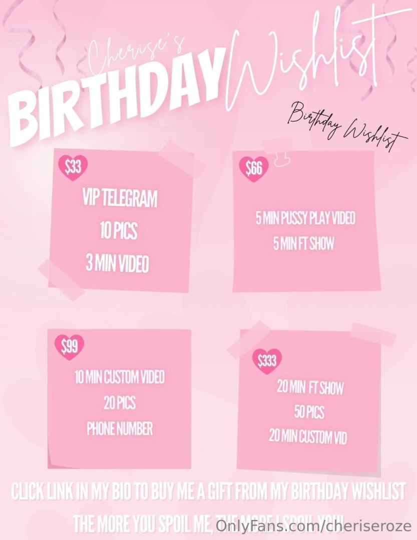 Wanna treat me for my birthday here s your options on how to gift me u part 1 