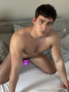 On the bed fully naked and teasing you like never before