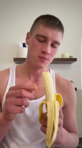 Just me enjoying my banana you can enjoy him too