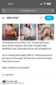 Three photos of my friend tina the site took these down even though i part 3