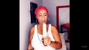 Smoking blowjob to my dildo