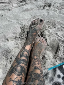 Feet in the sand