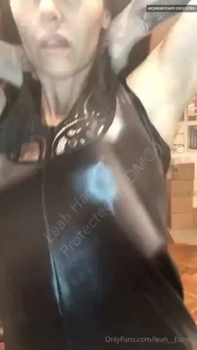 Love playing with my tits when i have pu leather on or pvc or latex 