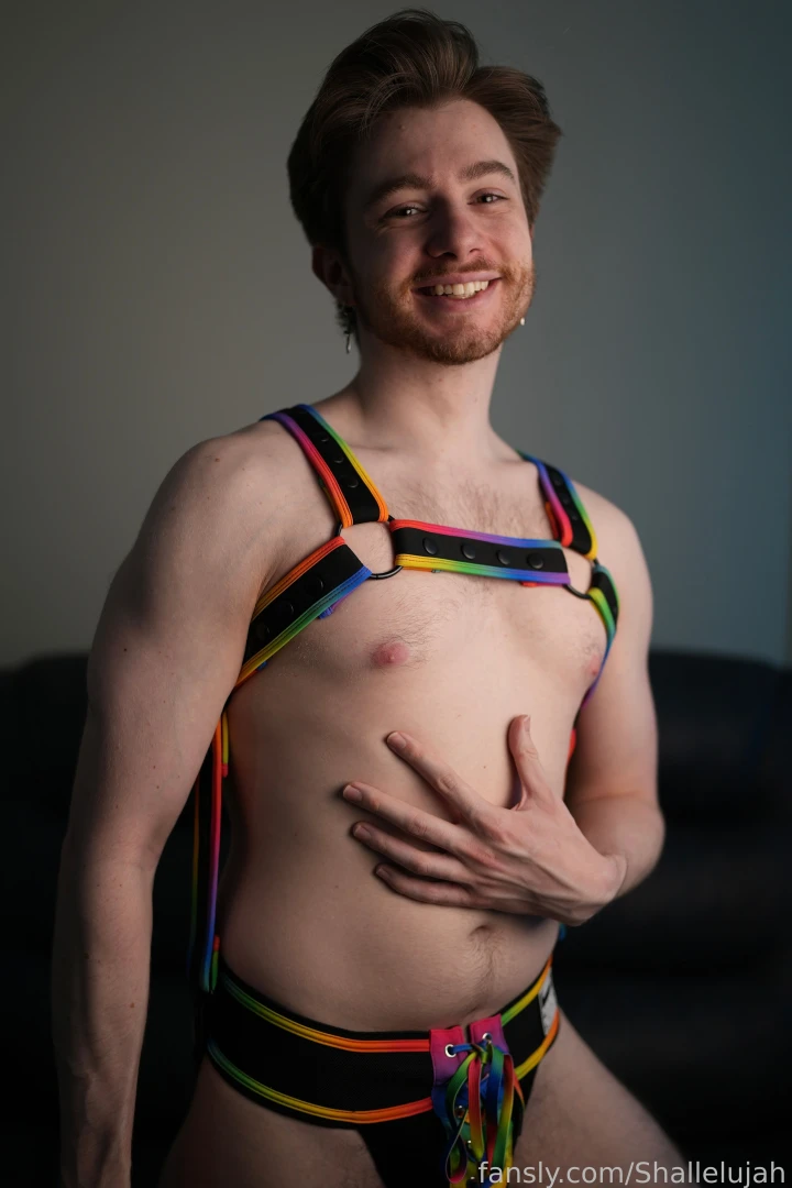 Happy pride everyone i m feeling sexy in this rainbow harness and i part 32 