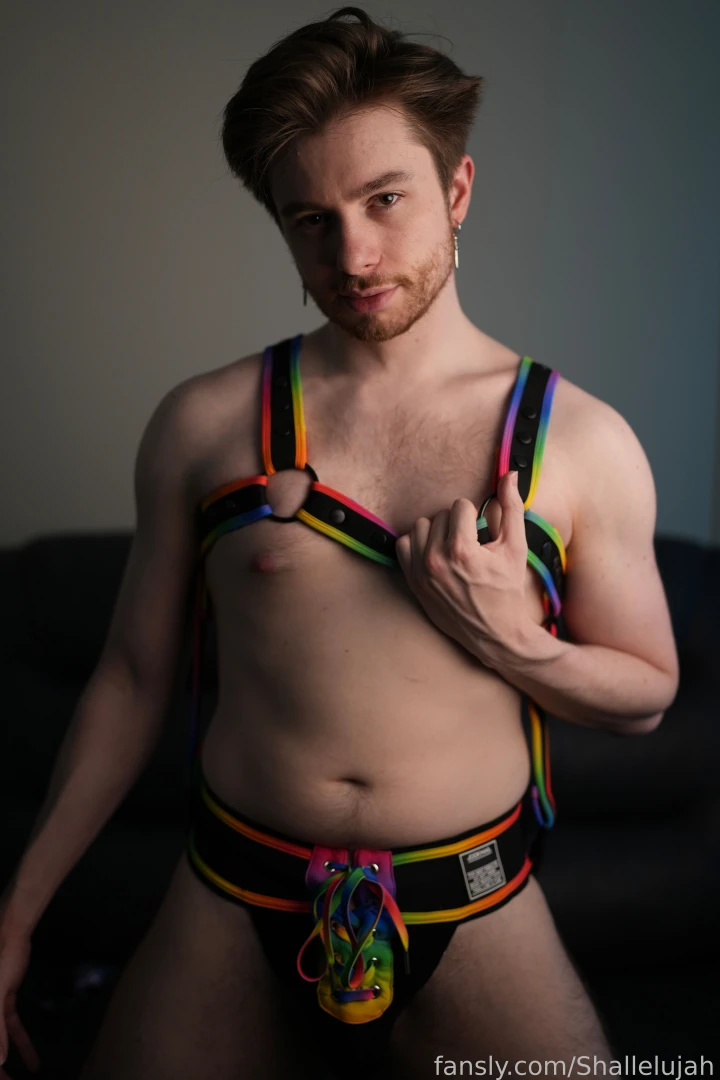 Happy pride everyone i m feeling sexy in this rainbow harness and i part 39 