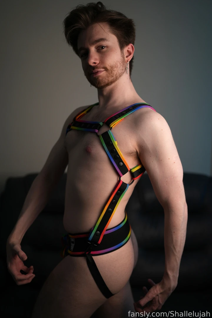 Happy pride everyone i m feeling sexy in this rainbow harness and i part 11 