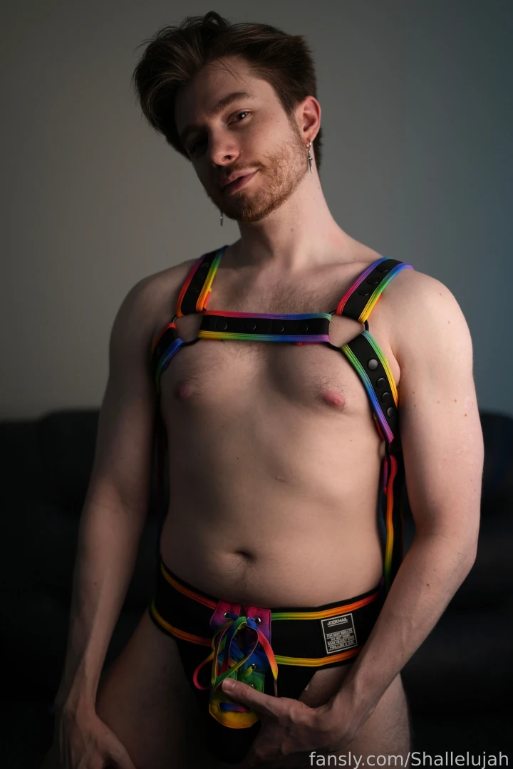 Happy pride everyone i m feeling sexy in this rainbow harness and i part 36 