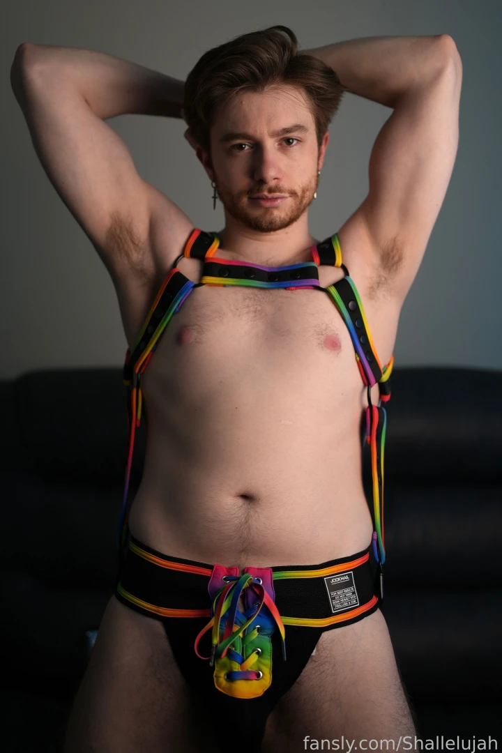 Happy pride everyone i m feeling sexy in this rainbow harness and i part 8 