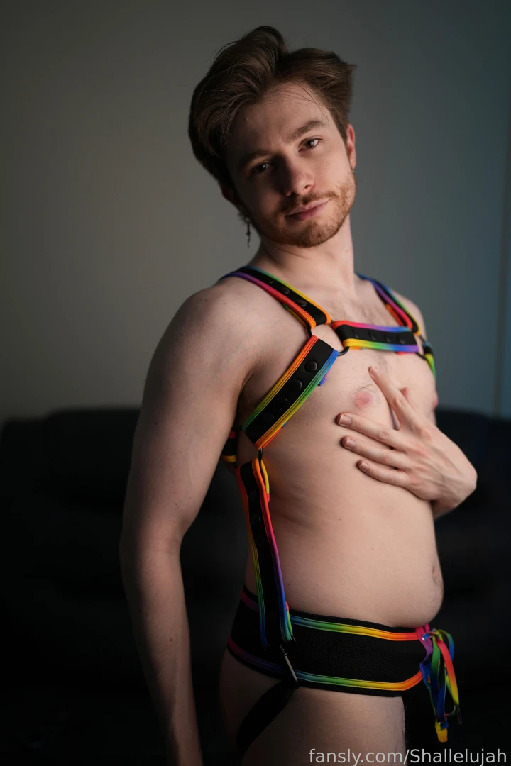 Happy pride everyone i m feeling sexy in this rainbow harness and i part 33 