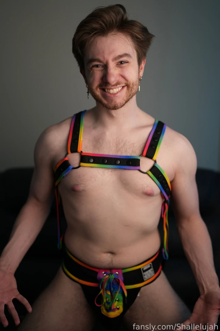 Happy pride everyone i m feeling sexy in this rainbow harness and i part 19 
