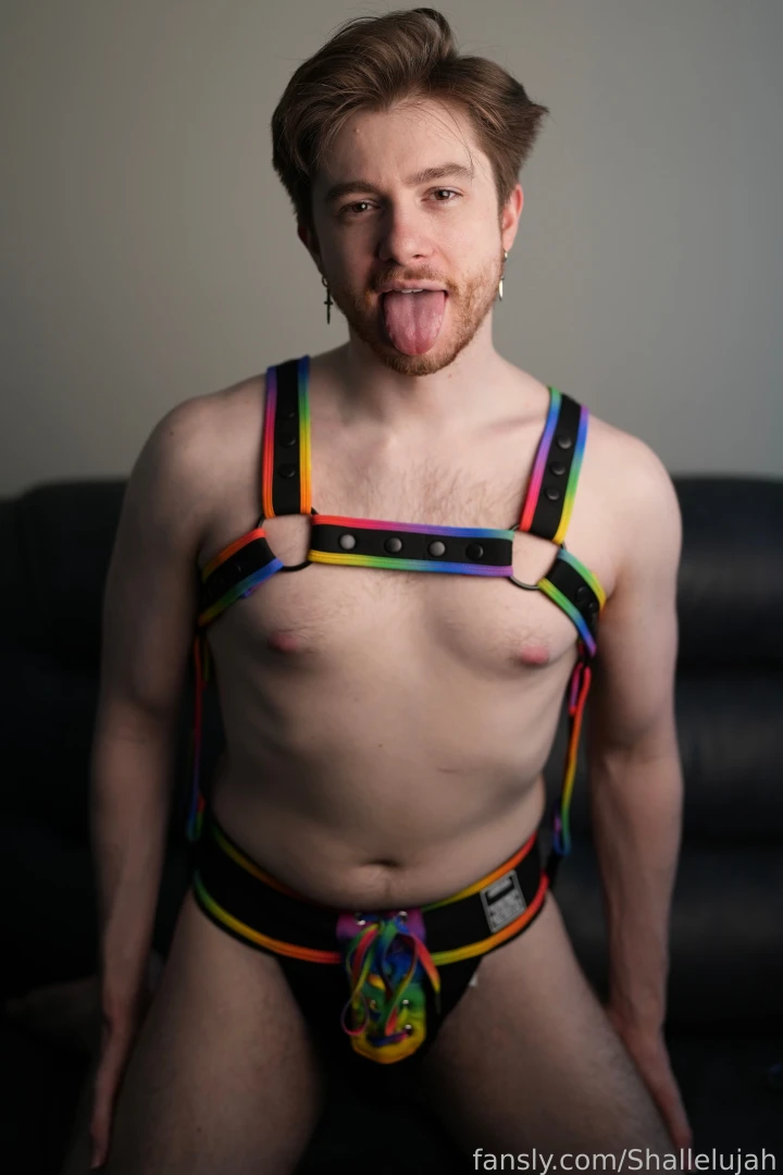 Happy pride everyone i m feeling sexy in this rainbow harness and i part 15 