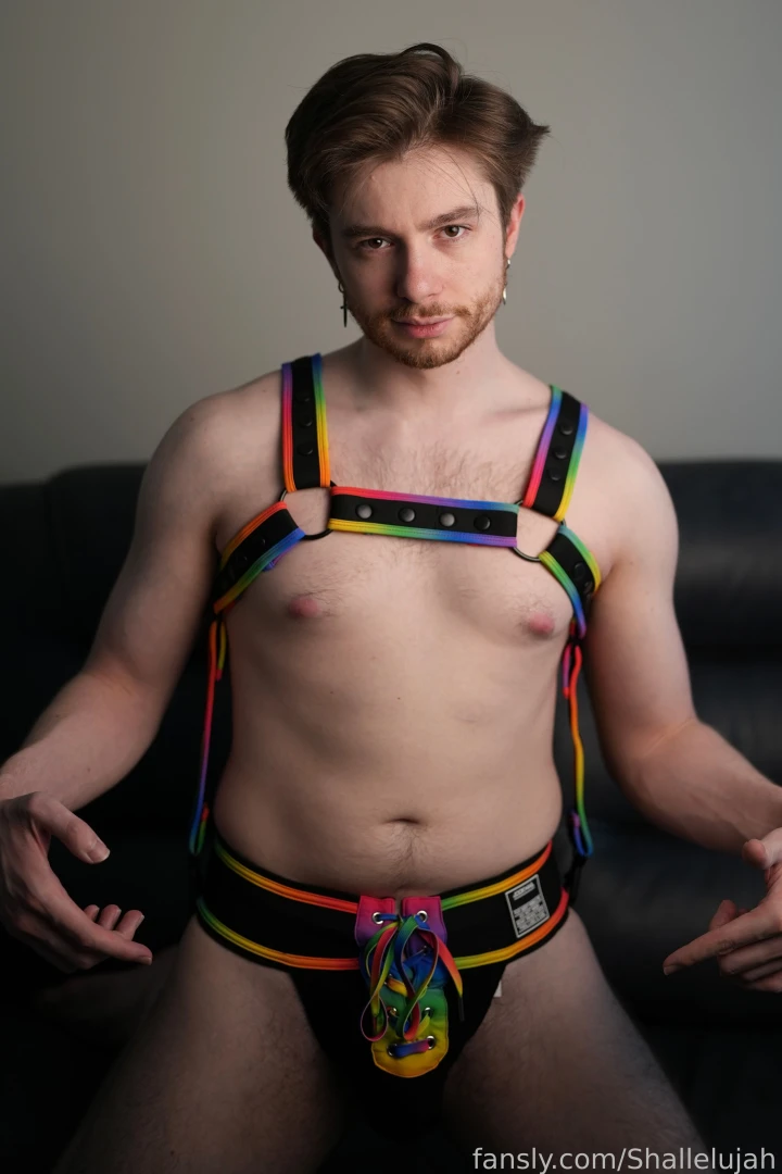Happy pride everyone i m feeling sexy in this rainbow harness and i part 17 